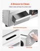 Commercial Electric Griddle, 355 x 300 mm, 2000W, 50-300°C Adjustable Temp Control, Stainless Steel Countertop Full Flat Top Grill with 2 Spatulas and