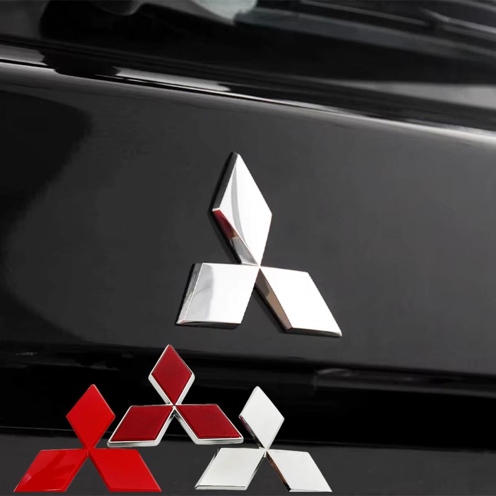 ABS for Mitsubishi Ralliart Lancer ASX Colt Pajero Outlander Eclipse Delica EVO Grandis Colt Car Front Rear Badge Grille Emblem