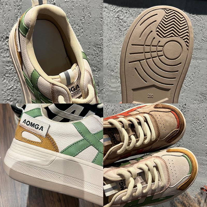 Thick-soled Retro German Training Shoes, Little White Shoes, Women's Spring and Summer New Casual Forrest Gump Shoes, Women's Sports Dad Shoes