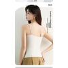 Damen Lang Schönheitsrücken Camisole, Feste Cups Hautfarbe Nahtlos Große Größen Basis Tanktop