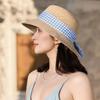 French Summer New Hat Women's Fresh Streamer Summer Breathable Sunshade Sun Protection Lafite Straw Hat