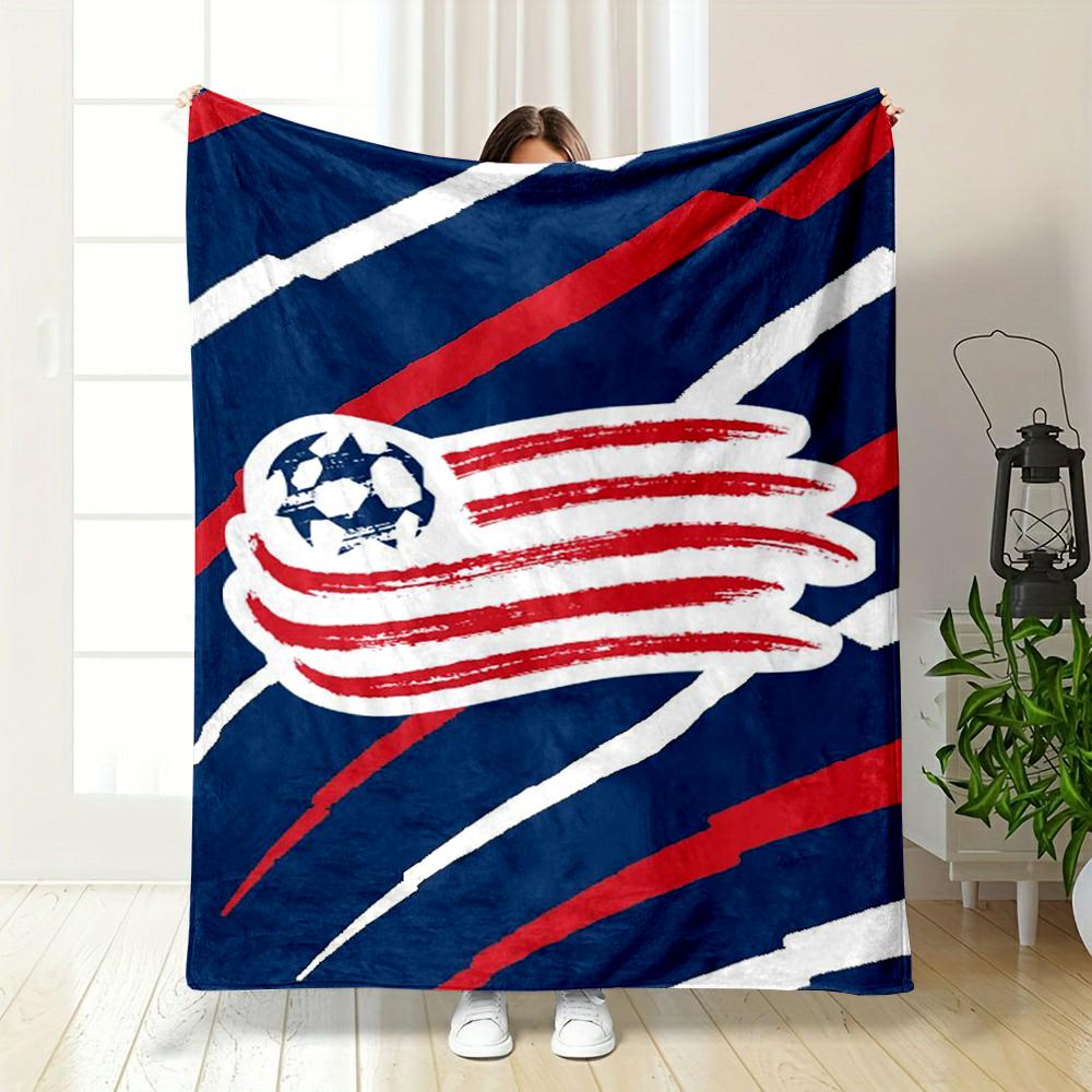 Soccer Flag Bedroom Blanket Design Printed Flannel Blanket for Bedroom, Living Room, Sofa, and Nap