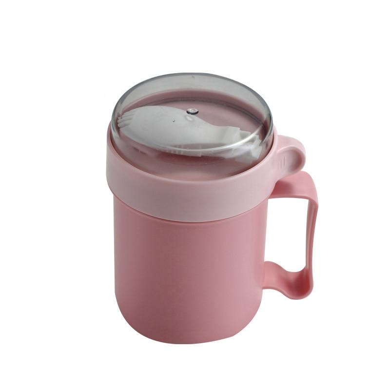 

Чашка для супа с крышкой Контейнер для еды Чашка для завтрака Банка для еды с ложкой