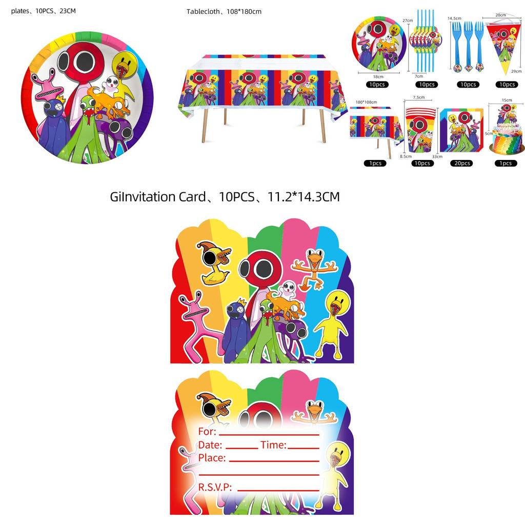 Fournitures de fête Roblox Rainbow Friends Pour une célébration d'anniversaire inoubliable