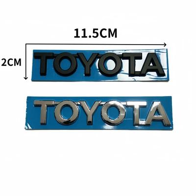 3D Black Silver Car Trunk Tail Sticker Emblem Badge Decals Decoration For Corolla Camry Yaris Chr Auris RAV4 Hilux Logo
