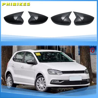 Für VW Polo 6R 6C Seitentür-Außenspiegelabdeckung (Kohlefaser) Passend für Volkswagen 2010 2011 2012 2013 2014 2016 2017