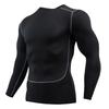Men's Quick-Dry Breathable Sportswear Set - Tight-Fit, Long-Sleeve Base Layer for Outdoor Running & Training.