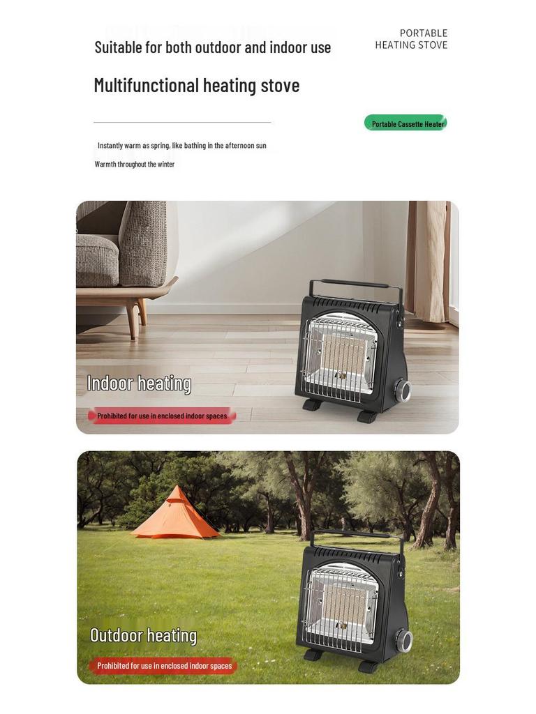 Portable Gas Cassette Heater for Camping Tents