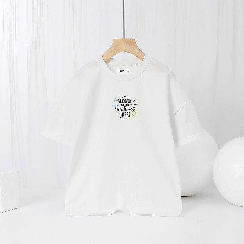 Children's T Summer Korean Version of the New Children's Short-sleeved CUHK Children's Style Breathable T Shirt Boy Short-sleeved T Shirt