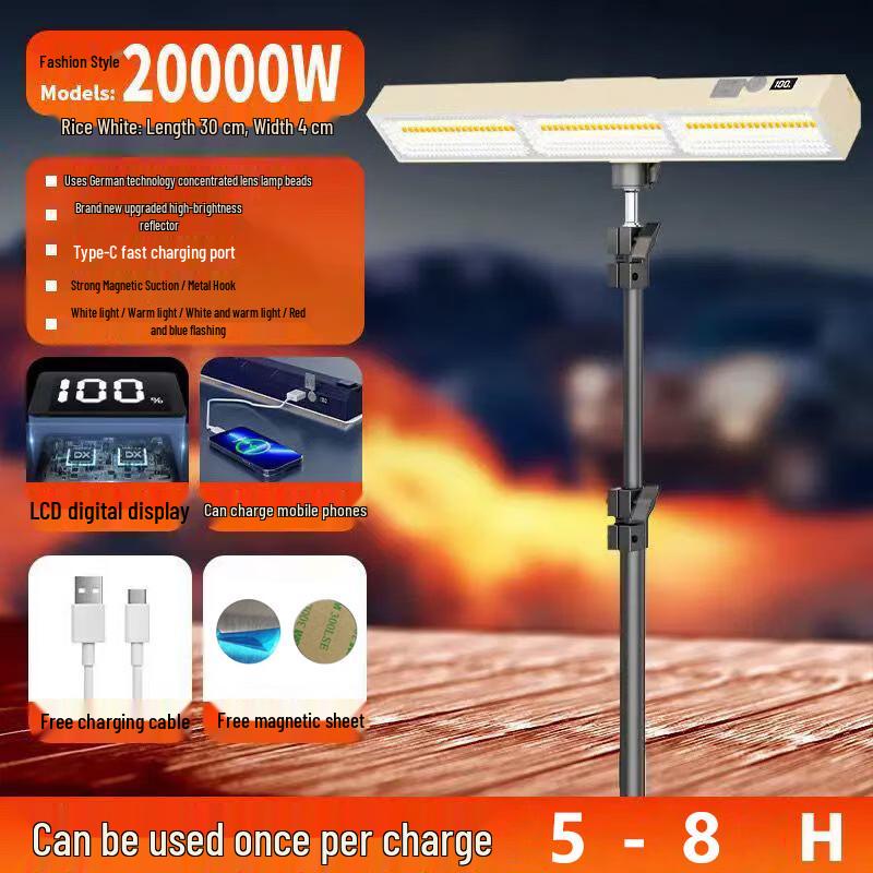Portable High-Brightness LED Work Light with Stand