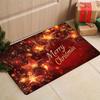 Christmas Star Flannel Door Mat Carpet, Five-Pointed Star Merry Christmas Print Non-Slip for Kitchen Living Room Decor
