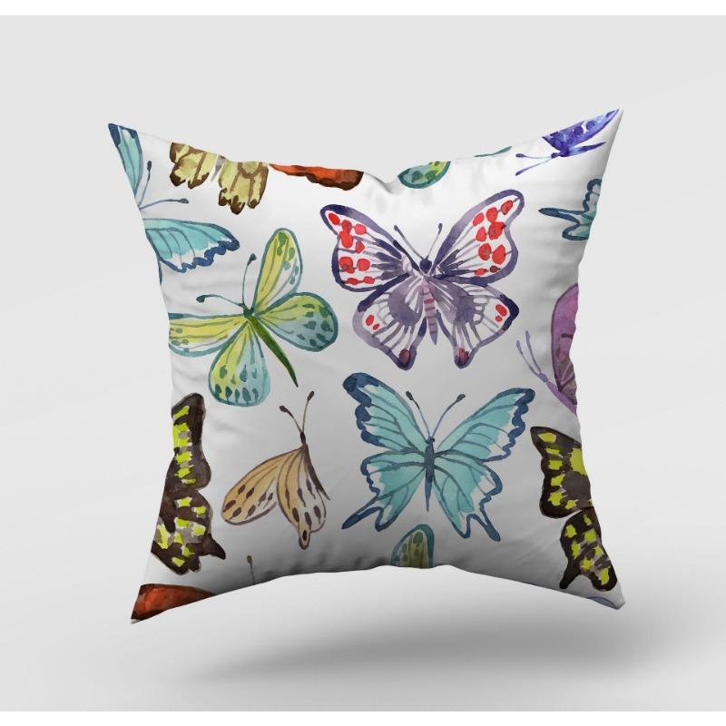 

Новая наволочка с принтом бабочек, домашняя наволочка для диванной подушки 45X45 without pillow core
