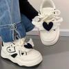 Women Platform Sneakers Cute Heart Decoration Sports Shoes Comfortable Casual Fashion Shoes Outdoor Running Flat Sneakers Female