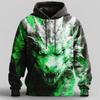 Men's Dragon 3D Hoodie Sweatshirt Cool Party Crew Neck Club Streetwear Gold Drawstring Fall Winter Designer hooded hoodies