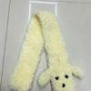 Cute Puppy Shape Plush Neck Warmer Faux Rabbit Fur Fashion Neck Scarf  Winter Outfit Styling