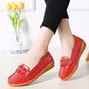 Women Flats Shoes Woman Genuine Leather Slip on Loafers Shoes Woman Soft Nurse Ballerina Shoes Plus Size Casual