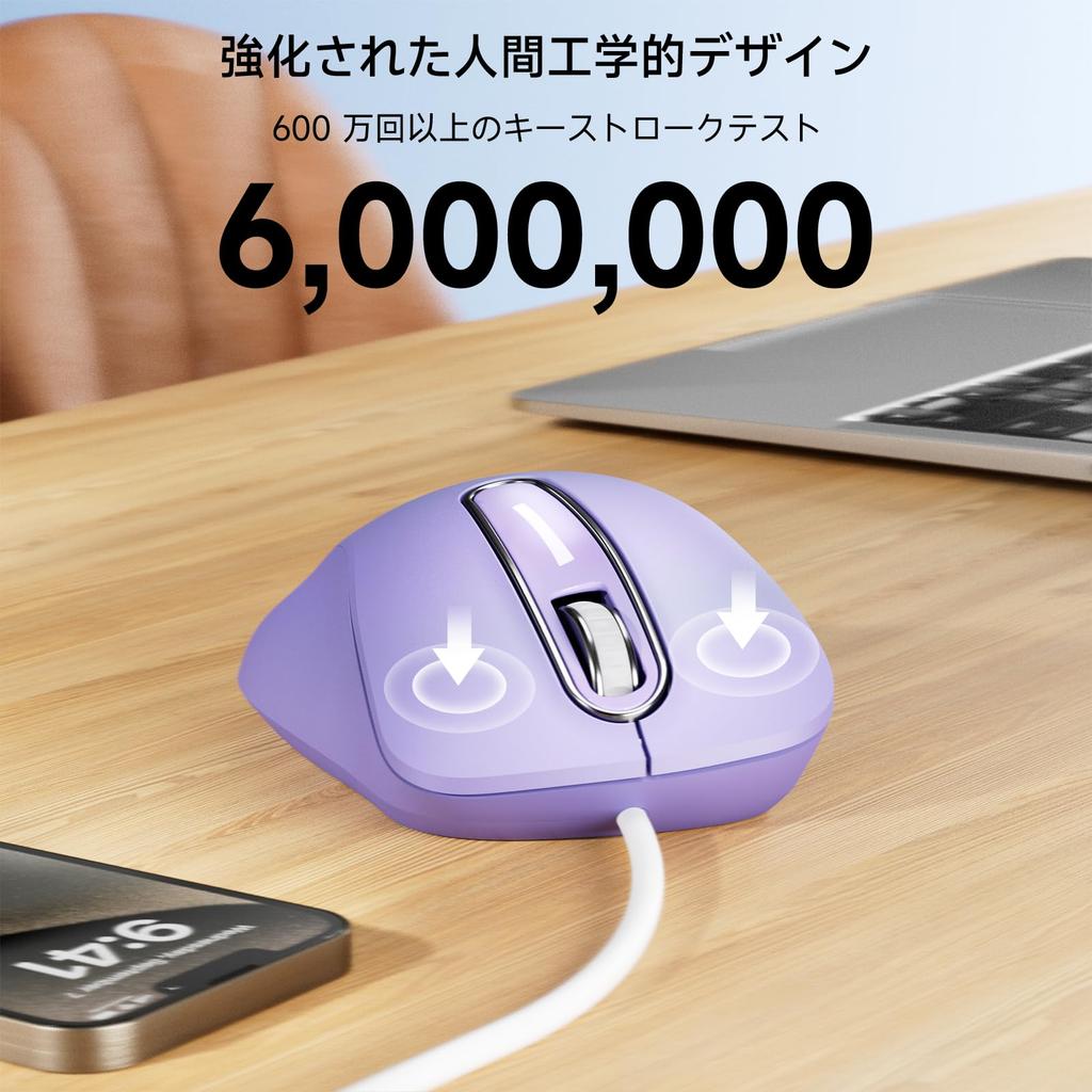 Memzuoix Wired 5 Ergonomic Compatible with Laptops and Supports Multiple OSs Including and Linux Mouse, USB, 1400DPI, Optical, Buttons, Design, 1.5m