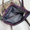 Cartoon embroidered canvas handbag women's bag casual handbag office worker small satchel
