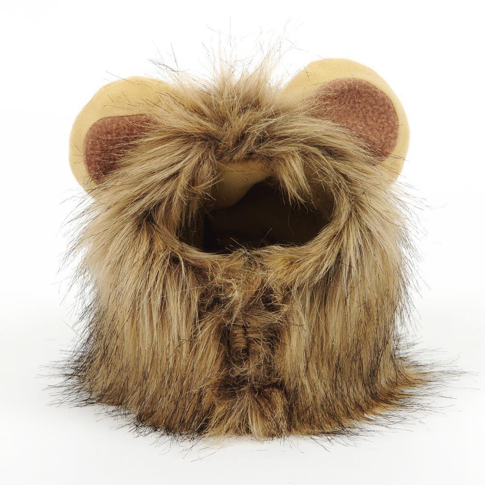 Universal Halloween Lion Costume Hat for Cats & Dogs – Adjustable Velcro, Cute Autumn/Winter Pet Accessory