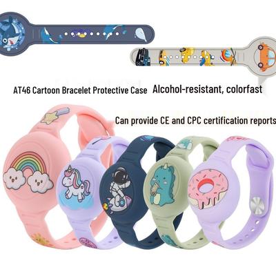 Children's Cartoon Silicone Wristband Case for Apple AirTag - Waterproof and Anti-lost Locator Strap