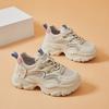 Yang Mi Style Women's Dad Shoes - 2025 Autumn: Thick-Soled, Height-Increasing, Breathable Mesh, Lightweight, Versatile Sneakers