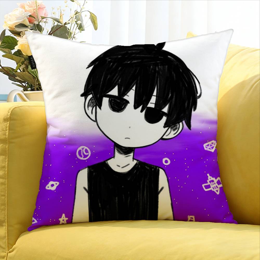 Game O-Omori Sunny And Mewo World Various Sizes Square Pillow Case For Car Home Bedchamber Decor