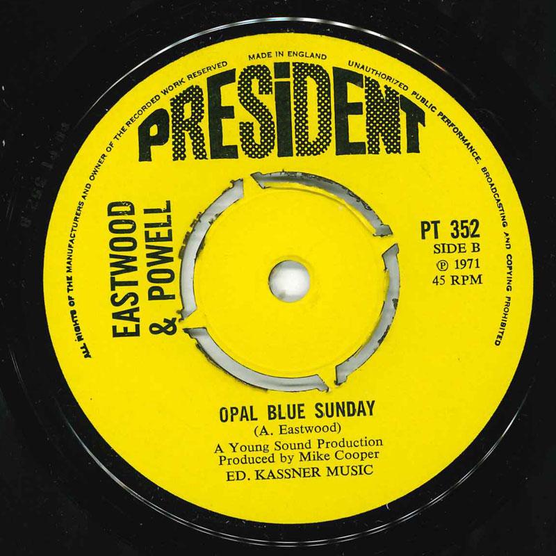 

7inch Record EASTWOOD & POWELL - Beautiful PT352 President 1971 UK Pop Used