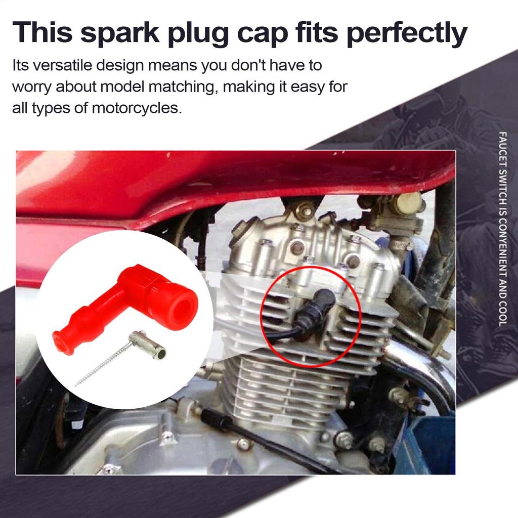 Ketunedi Motorcycle Spark Plug Boots, Motorcycle Spark Plug Cap | Motorcycle Supplies Waterproof Rubber