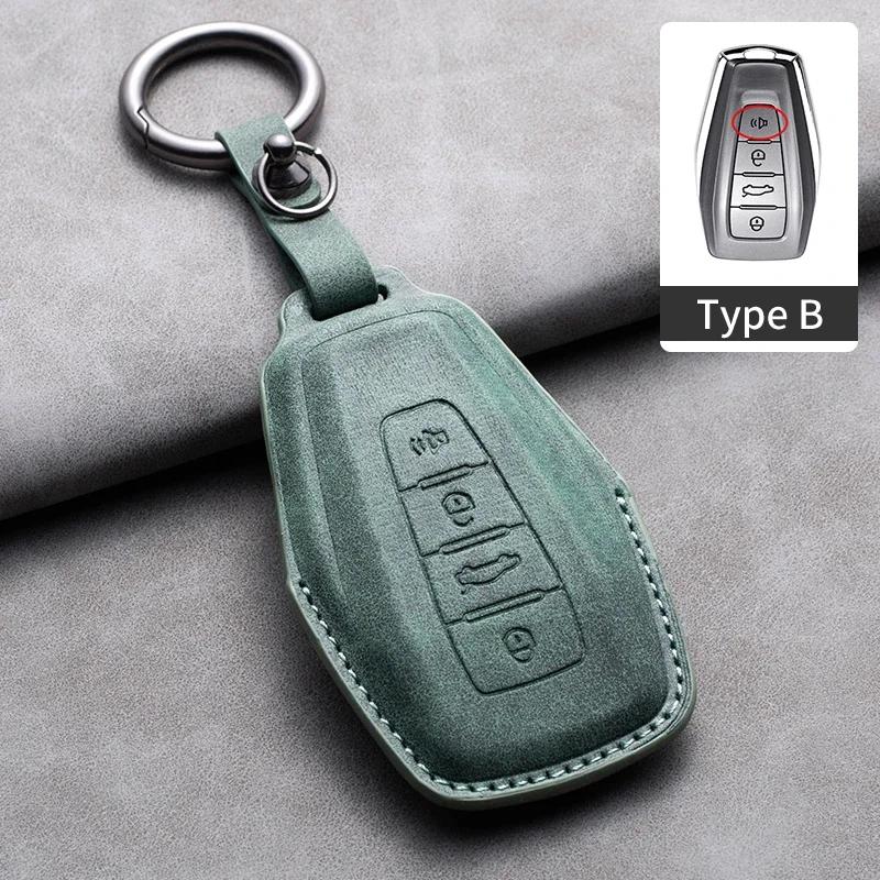 Leather Car Remote Key Case Cover for Geely for Geely Coolray X6 X7 EX7 Emgrand Global Hawk GX7 Kulrey GT GC9 Atlas Boyue NL3
