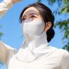 Neck Anti UV Sunscreen Mask Breathable Face Cover Elastic Ice Silk Mask  Face Mask