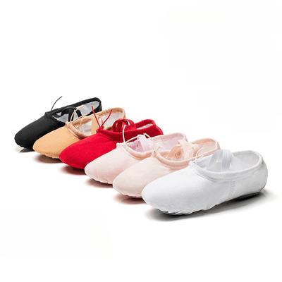 Fleischfarbene lederlose Leinwand weiche Sohle Junge Yoga Kinder Tanzschuhe Übungsschuhe Katzenkrallenschuhe Ballettschuhe Erwachsene