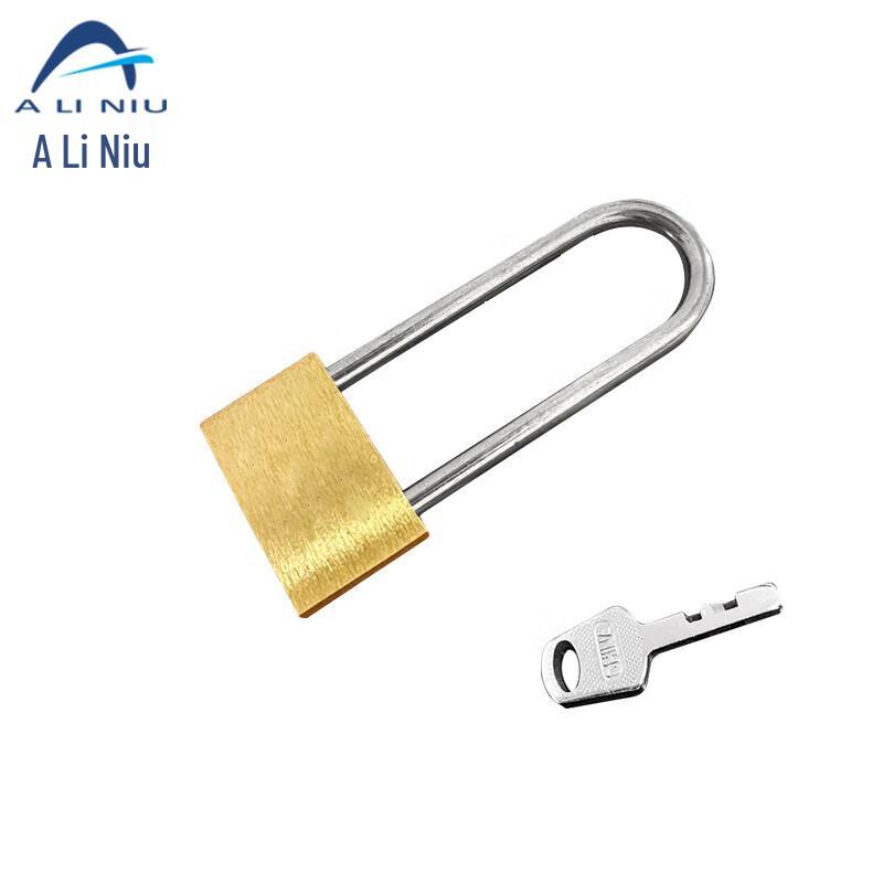 Aliniu AQJ192 Heavy-Duty Elongated Padlock 5cm Copper Body, 4-Pack стальной/3 ключей