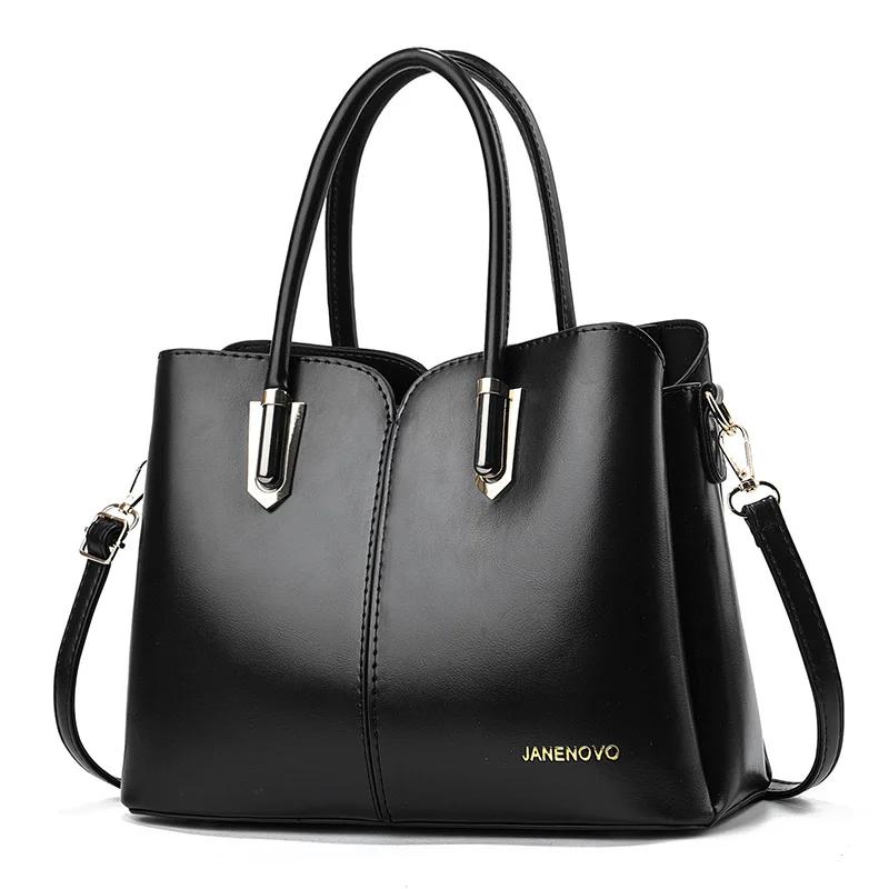 Women's PU leather top handle bags  large capacity shoulder bag  crossbody  fashion