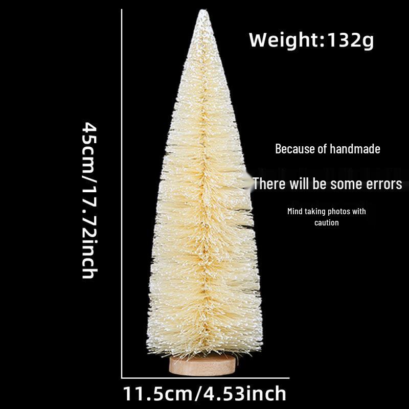 Schnee-beflockter Mini-Sisal-Weihnachtsbaum: Künstliche Weiße Zeder in verschiedenen Größen zur Dekoration von Mikrolandschaften