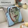 Premium Picasso Abstract Cotton Pillow Case Canvas Single-sided Embroidered Cushion Cover for Sofa Living Room Home Decoration