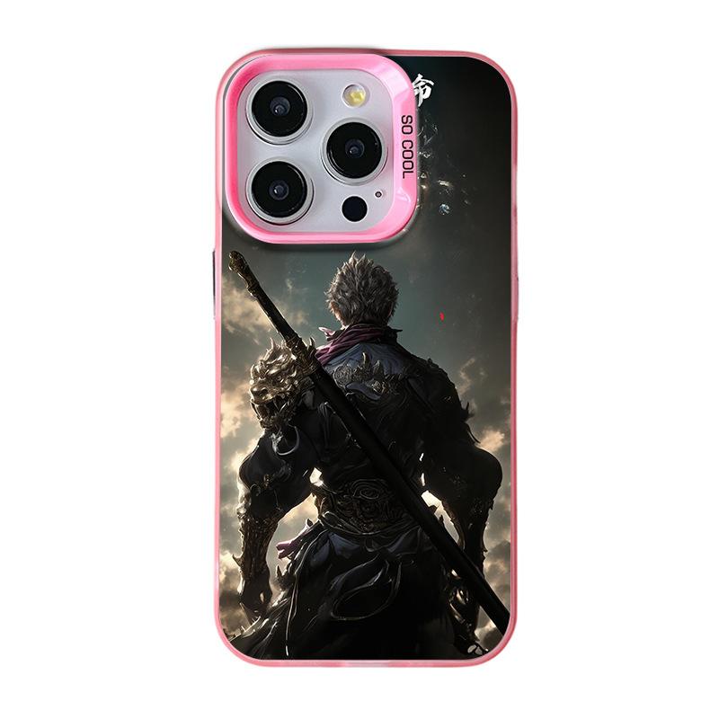 Mythical Monkey King Back View iPhone 16 Plus Phone Case, iPhone 12 Pro Max Drop Protection, 14 Cool, 15 Hard