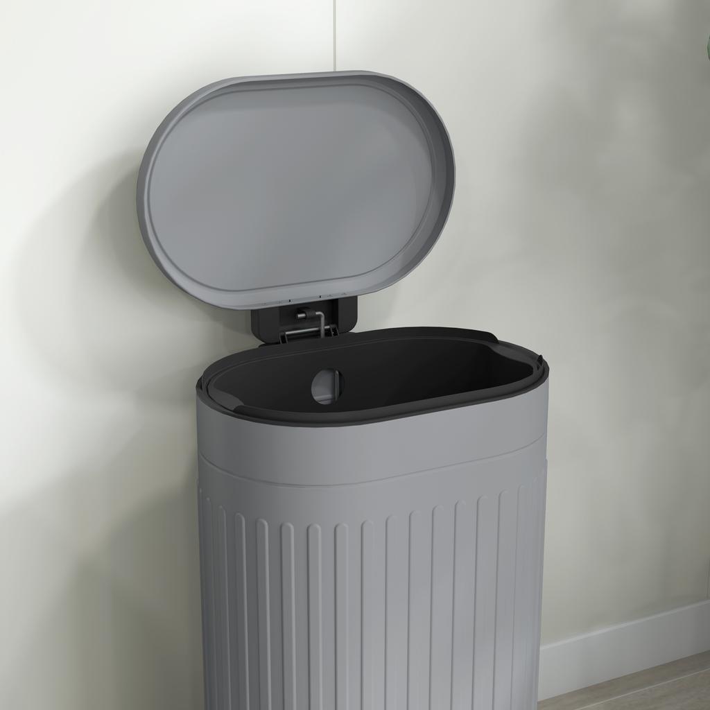 30L Metal Kitchen Bin, with Soft-Close Lid - Grey