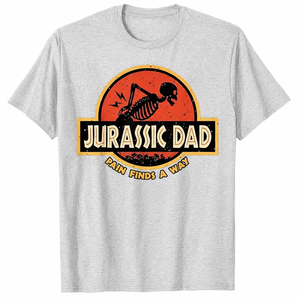 Grafiche Meme Divertenti Jurassic Dad Maglietta Unisex 100% Cotone Unisex di Alta Qualità Oversize Hawaiana Moda Lusso Maglietta a Girocollo
