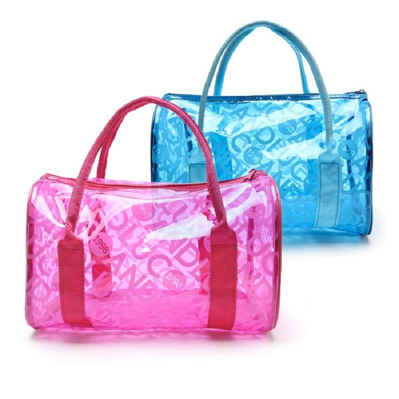 Stylish Waterproof Outdoor Swimming Bag Trendy Fitness Toiletry Bag Perfect Jelly Beach Storage