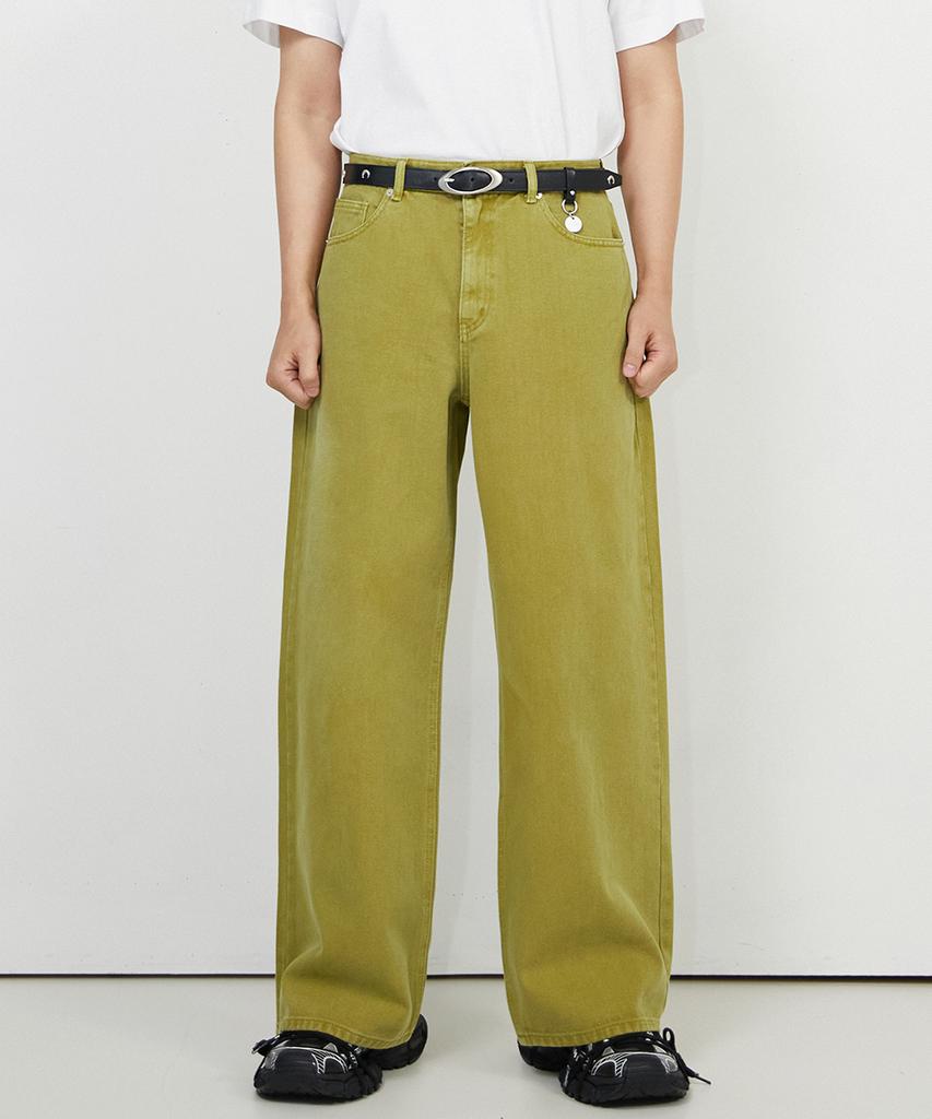 Odeoakaibeu Unifit Newtro Wide Denim Pants Moss