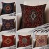 Elegant Cultural Art Vintage Persian Style Cushion Cover Throw Pillow Cover Hidden Button Durable Polyester Chair Cushion