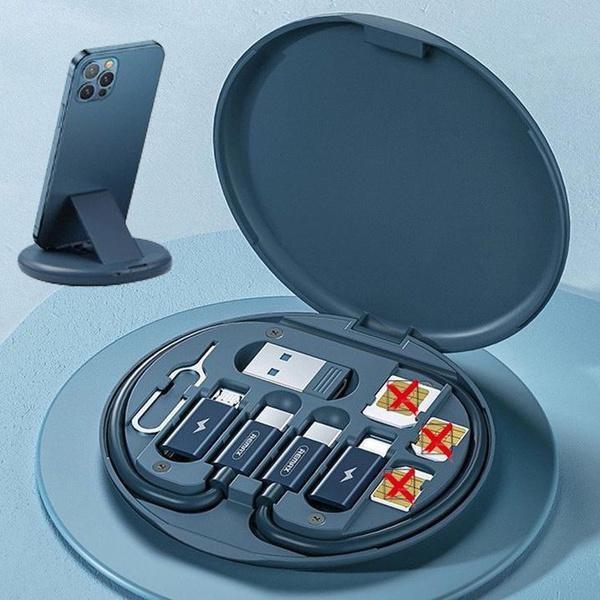 1PACK Multifunctional 60W USB Data Cable Fast Charge Line Storage Box Mini Digital Electronic Gadgets Organizer Card Removal Pin Set