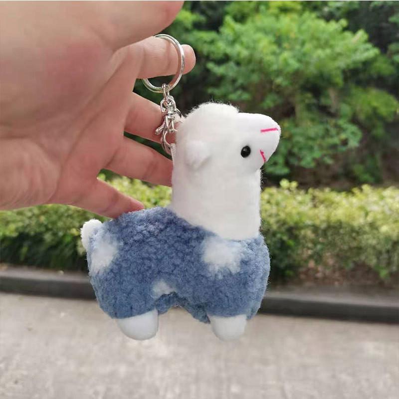 Lovely Alpaca Miniature Plush Toy Keychain For Kids Backpack Or Keyring Use