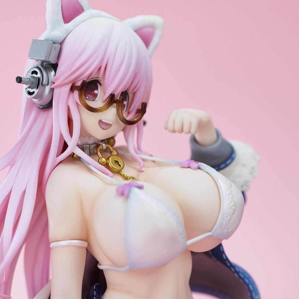 Super Sonico White kočka malovaná hotová figurka ver. PVC&ABS bez vodního kamene