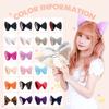 Fujitatsu Cat Ear Headband with Pin, Maid Cosplay, for Kids and Adults, Fluffy, Can Be Used As a Headband or Pin, Red and Black, KDG148RED-BLK
