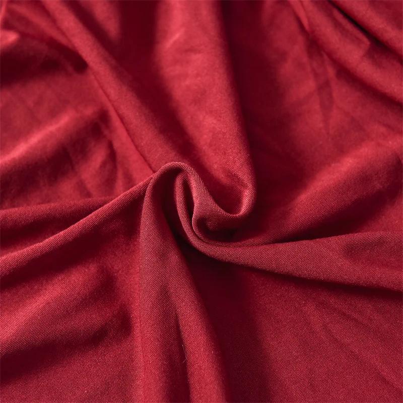 Solid Color Arm King Back Chair Cover Jacquard Stretch Protector Slip Cover Sloping Elastic Armchair Wing Sofa Back Chair Cover