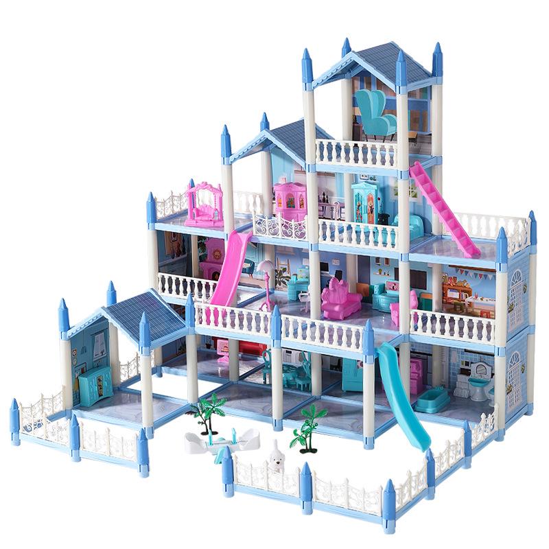 Princess Castle Dollhouse Playset: Puzzle Villa for Girls