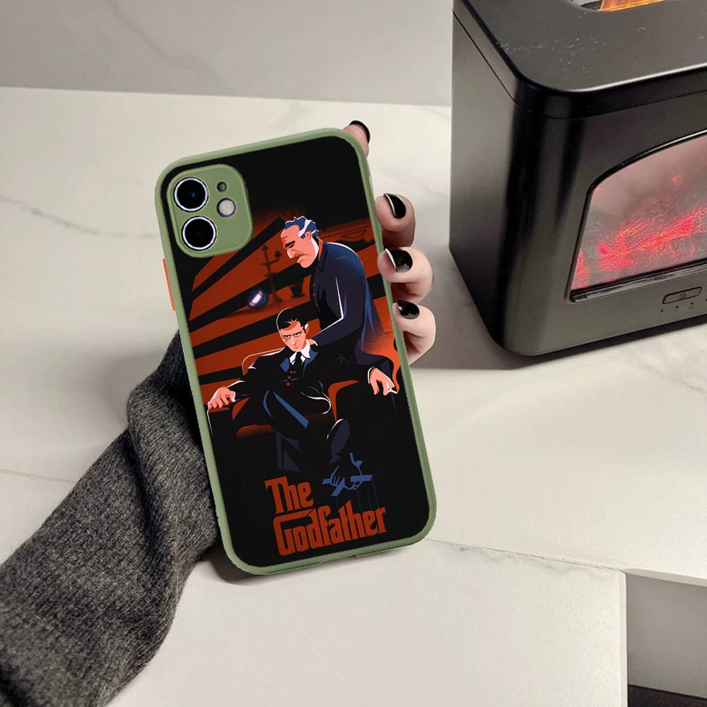 TV T-The Godfather Phone Case For iPhone 16 15 14 13 12 11 Pro Max Plus X XS MAX Black Matte Phone Fundas