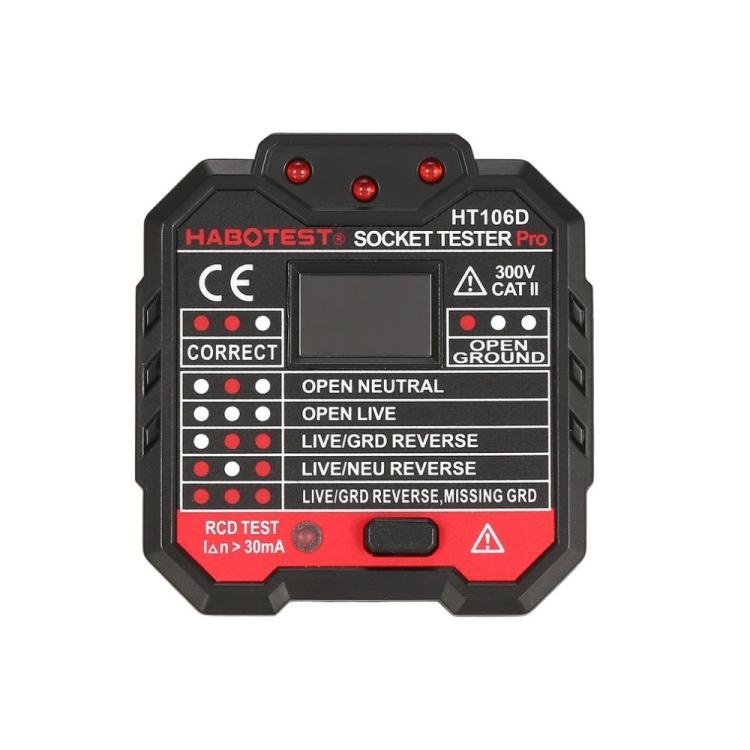 HT106 Socket Testers Voltage Test Detector Ground Line Neutral Line Live Line Leakage Electroscope