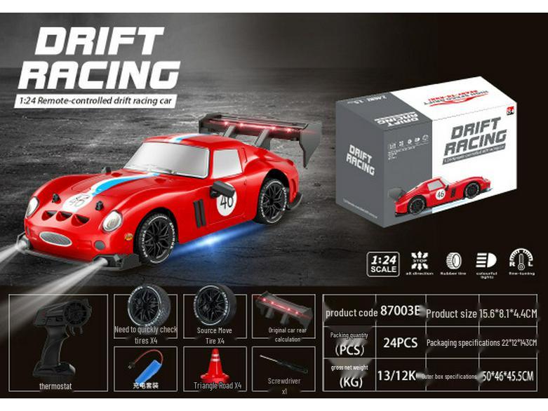 Four-Wheel Drive High-Speed Drift RC Car, Drop-Resistant, 2.4G Remote Controlled, Speed Control Toy.